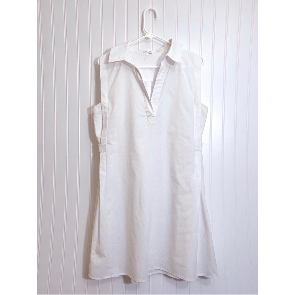 Dance & Marvel White Sleeveless Cotton Tunic Dress